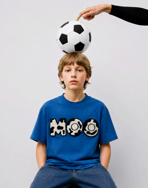 Blue MOO Graphic Tee