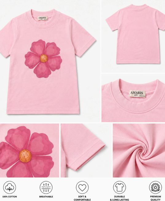 Pink Flower Tee